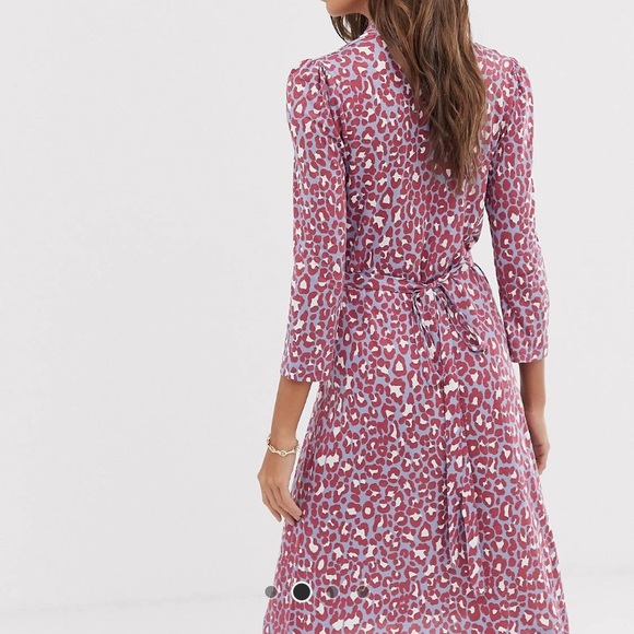 French Connection Graphic Animal Print Wrap Dress - Picture 3 of 6